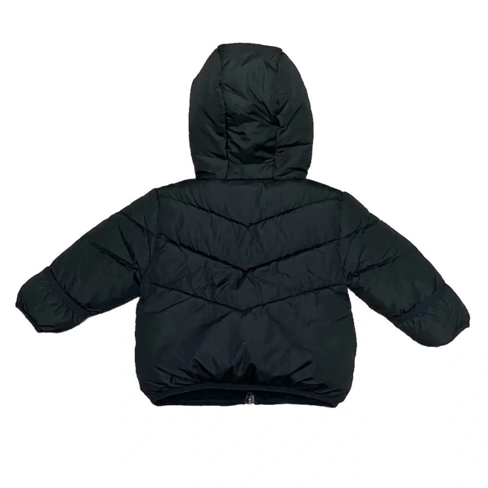Swiss Tech Toddler Puffer Jacket 12M Black Heavyweight Quilted Hooded Unisex